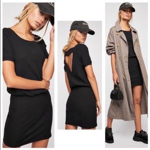 NEW! FREE PEOPLE Beach “Happy Hour” Mini Dress Size XL Black